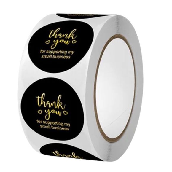 STICKERAFT Other - thank you for supporting my small business sticker | 1 in round pack